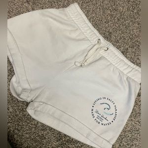 White sweatshorts